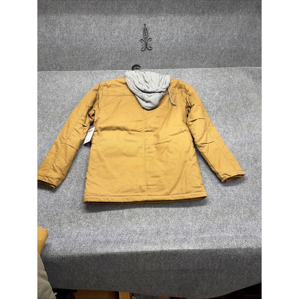 NWT Wrangler Workwear Hooded Jacket Men Sz S Tan Long Sleeve Full Zip MSRP$36.98 - Picture 6 of 6